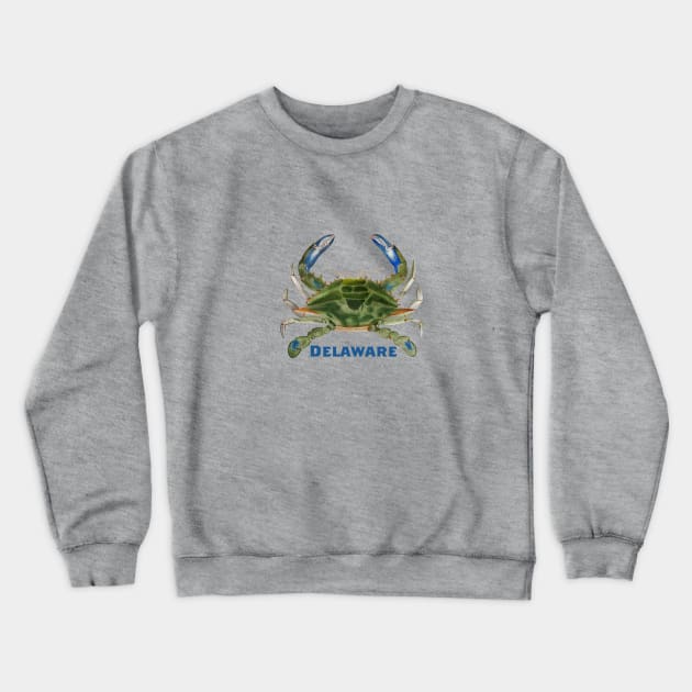 Delaware Crab Crewneck Sweatshirt by novabee